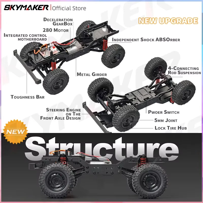 Mn99S MN98 1:12 MN Model RTR Version RC Car 2.4G 4WD RC Rock Crawler Defender - Image 3 of 4