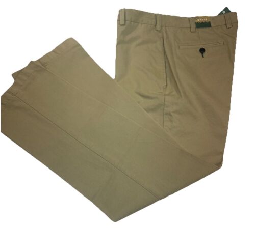 Orvis Pants Men's 36x30 Field Ultimate Khakis Plain Front Twill 8K58-3036 NWT - Picture 2 of 8