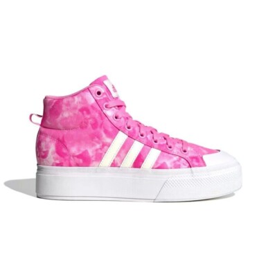 Adidas IG3894 Bravada 2.0 Platform Mid Sneaker Women's Pink/White Size 7.5 New