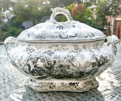 Antique Staffordshire Transferware Part Dinner Service Arabesque Pattern c. 1830 - Picture 2 of 24