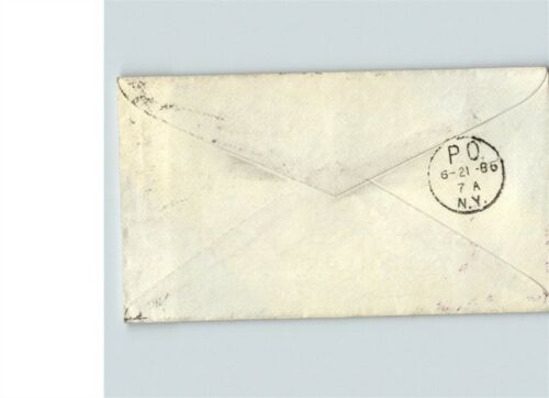 1885 Storia postale, Chicago, ILL a Nassau St., New York, "13" in annullamento - Foto 2 di 2