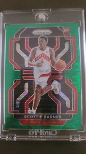 2021-22 PRIZM SCOTTIE BARNES GREEN PULSAR PRIZM #16/25 RC ROY RAPTORS #320
