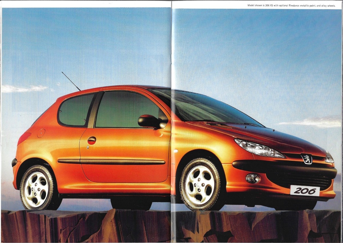Peugeot 206 Hatchback 2000-01 UK Market Brochure GTi XS DTurbo GLX