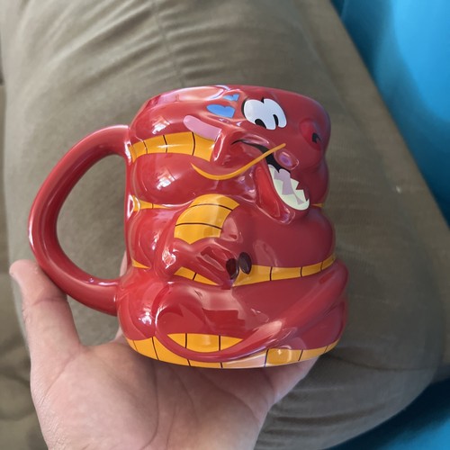 Official Disney Store Mulan Mushu Dragon Red 3D Figural Mug Eddie Murphy Cartoon