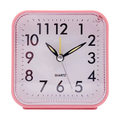 Battery Powered Alarm Clock Quartz Quiet Simple No Tick Bedroom Bedside Clocks - Picture 9 of 12
