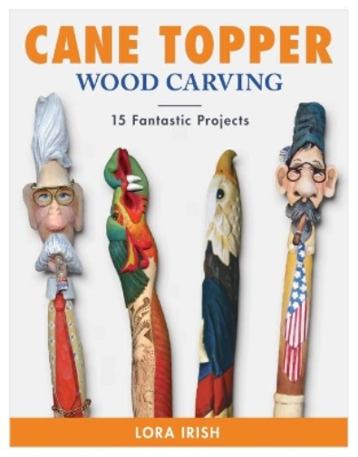 Lora S. Irish Cane Topper Wood Carving (Tascabile)