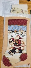 Christmas Stocking Panel Kit, Includes, Panel, Coordinating Trim, Muslin Back +