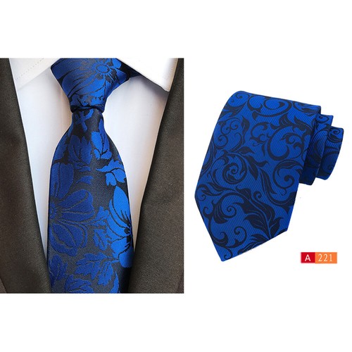 Mens Flower Vine Floral Leaves 8cm Wide Neck Tie Party Casual Polyester Neckties - Picture 7 of 22