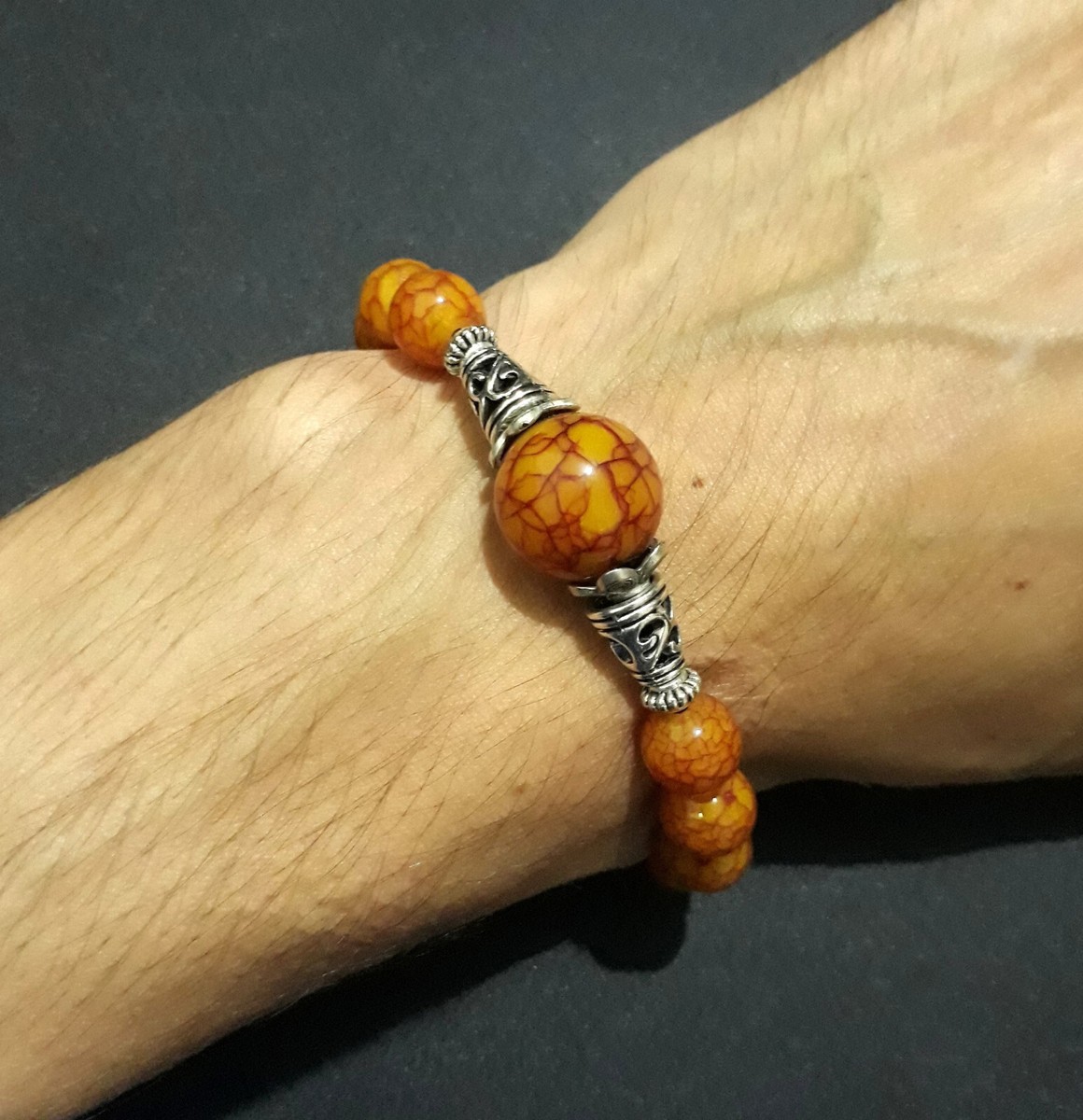 Bracelet macramé en Cordon Effet Soie et Perle de Tahiti - Ma perle de Tahiti