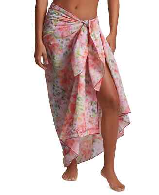 Lauren Ralph Lauren N1050 Floral-Print Pareo Cotton Cover-up, Multi, One Size