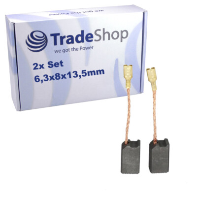 2x Motorkohlen Kohlebürsten 6,3x8x13,5mm für Dewalt DW821 DW823 DEW-BK20 26436