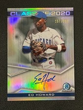 Ed Howard 2020 Bowman Chrome Auto Refractor /250 Class Of 2020 Cubs