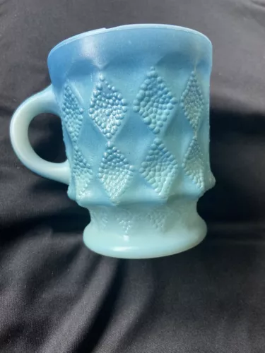Vintage Fire-King Anchor Hocking Blue Diamond Mug/Cup 