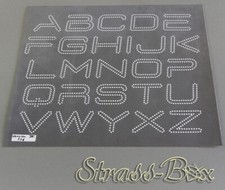 Alphabet VERSION 9 Legeschablone  Steingröße wählbar  für Hotfix Strasssteine