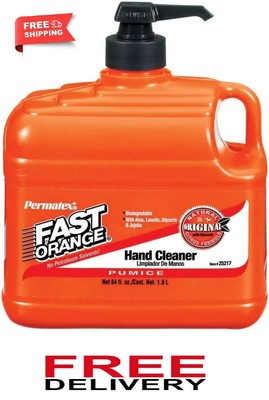 Fast Orange Permatex 25217 Pumice Lotion, Hand Cleaner,  Natural Citrus Scent 64
