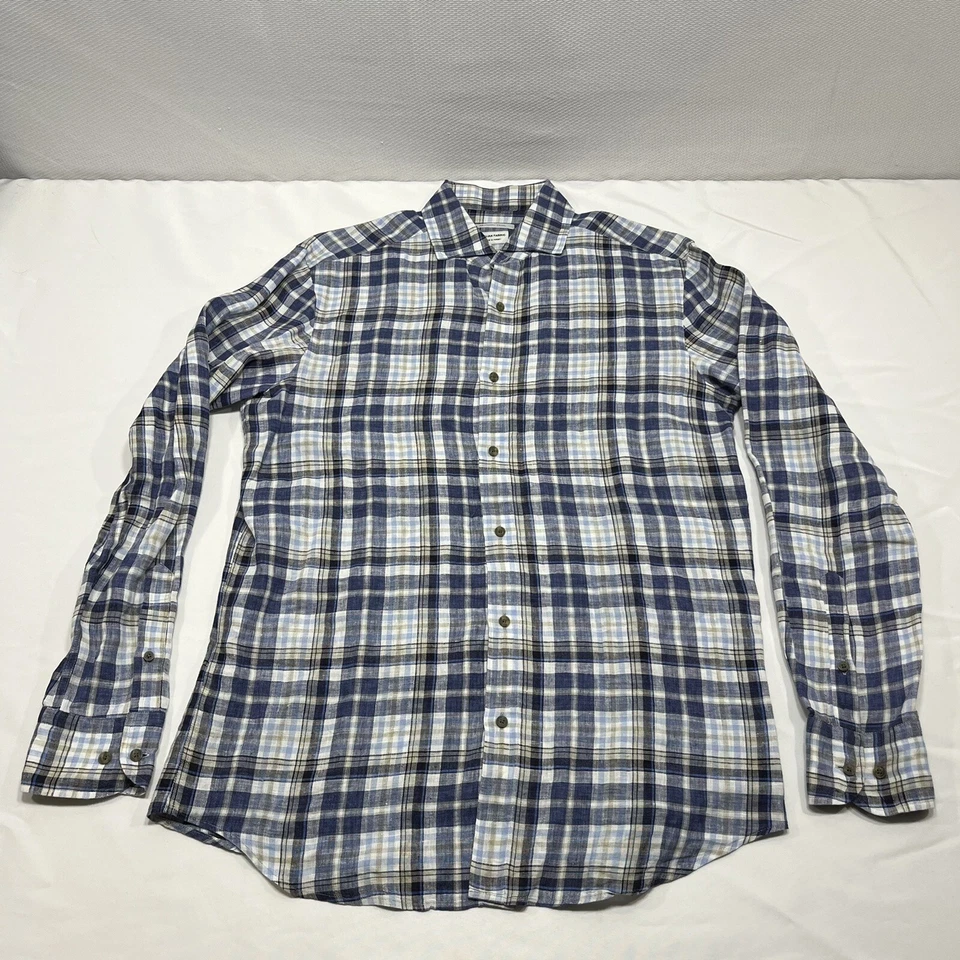 Camisa Massimo Dutti Para Hombre Mediana Multicolor A Cuadros Con Botones Mangas Largas Foto 2 de 4