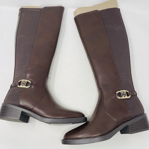 Tommy Hilfiger Mujer Talla 6M Imizza Botas de Montar Hasta la Rodilla Panel Elástico $149 - Imagen 3 de 10