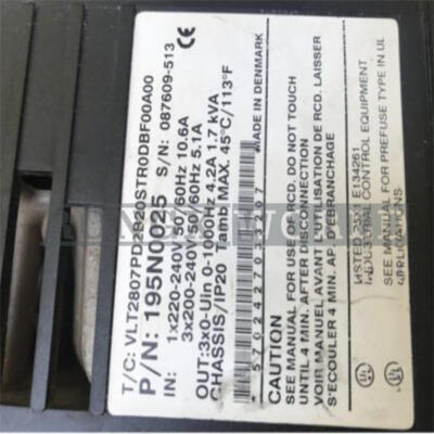 ONE Danfoss VLT2807PD2B20STR0DBF00A00 195N0025 Inverter USED