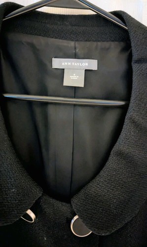 Ann Taylor Women Jacket Black. Size 6. Rayon Blend Classic Blazer. 218623 - Picture 4 of 10
