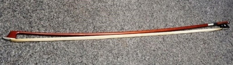 Signed H. Siegler Wooden Baroque Violin / Viola Da Gamba Bow Music Instrument
