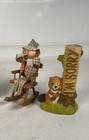 Vintage Figurine Lot - Train / Dancers / Man in Rocking Chair / Enesco Beaver — photo 3
