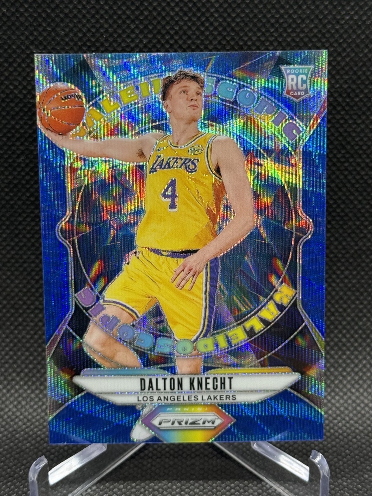 2024-25 Panini Prizm Dalton Knecht Rookie Kaleidoscopic #16 Blue Wave /175 RC