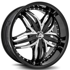 Diablo Wheels Angel 20x8.5 Black With Chrome Inserts 4pcs A2
