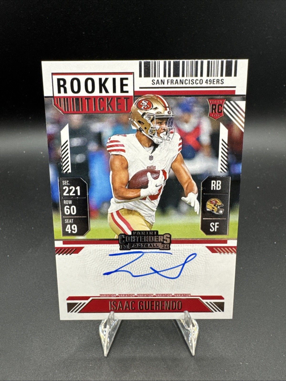 2024 Isaac Guerendo AUTO ROOKIE TICKET Panini Contenders No. 138 (RC)