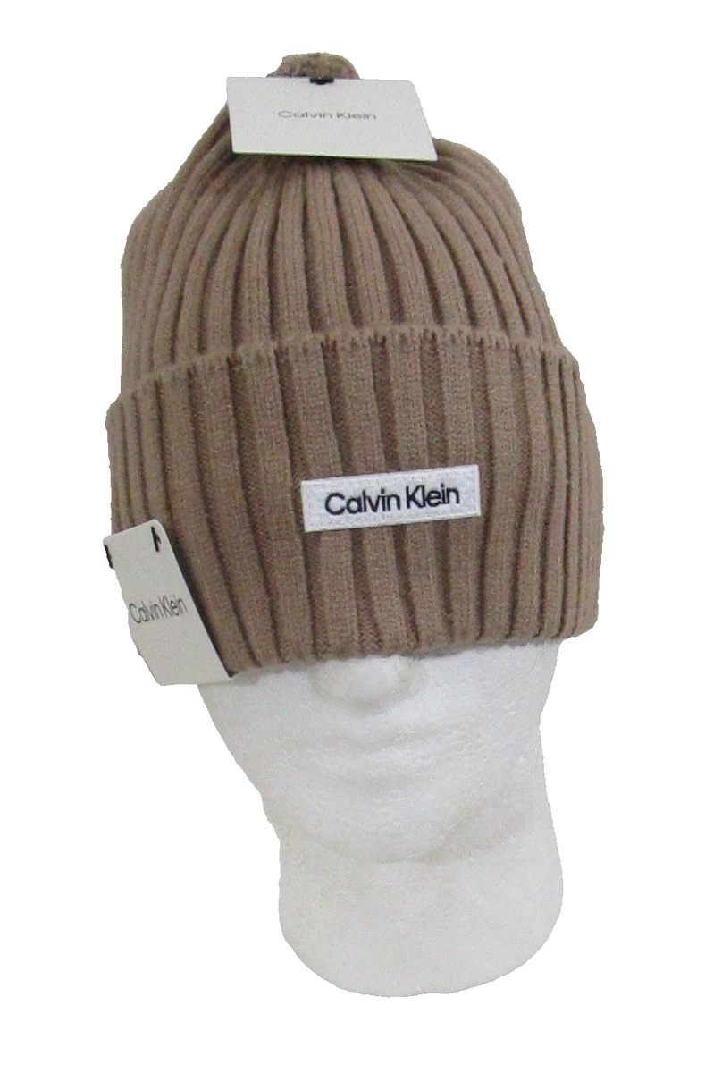 New Calvin Klein Hat Women’s Tan Lined Knit Cuffed Beanie Hat Casual Outdoors s-l500.jpg main image 4