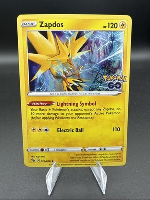 Zapdos 29/78 Holo Rare Pokemon GO TCG Niantic PGO 2022 NM English