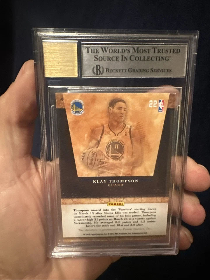 Selección limitada del draft de Klay Thompson 2011 redención automática Beckett 9,5/10 #22 Foto 3 de 4