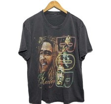 Bob Marley Zion Rootswear Lion of Judah Graphic T-Shirt Faded Black Size M 2000s