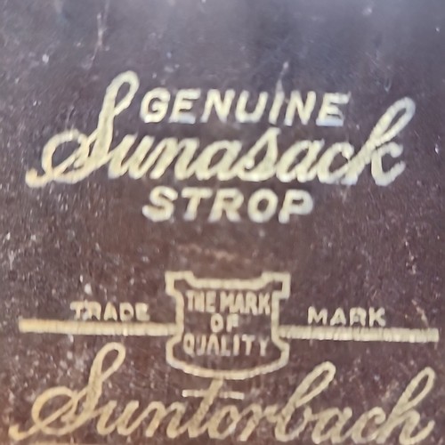 De colección SUNSACK AFEITADORA STROP #567m BRONCHO SHELL CUERO Suntorbach Adrian Mi 24" EX - Imagen 14 de 16