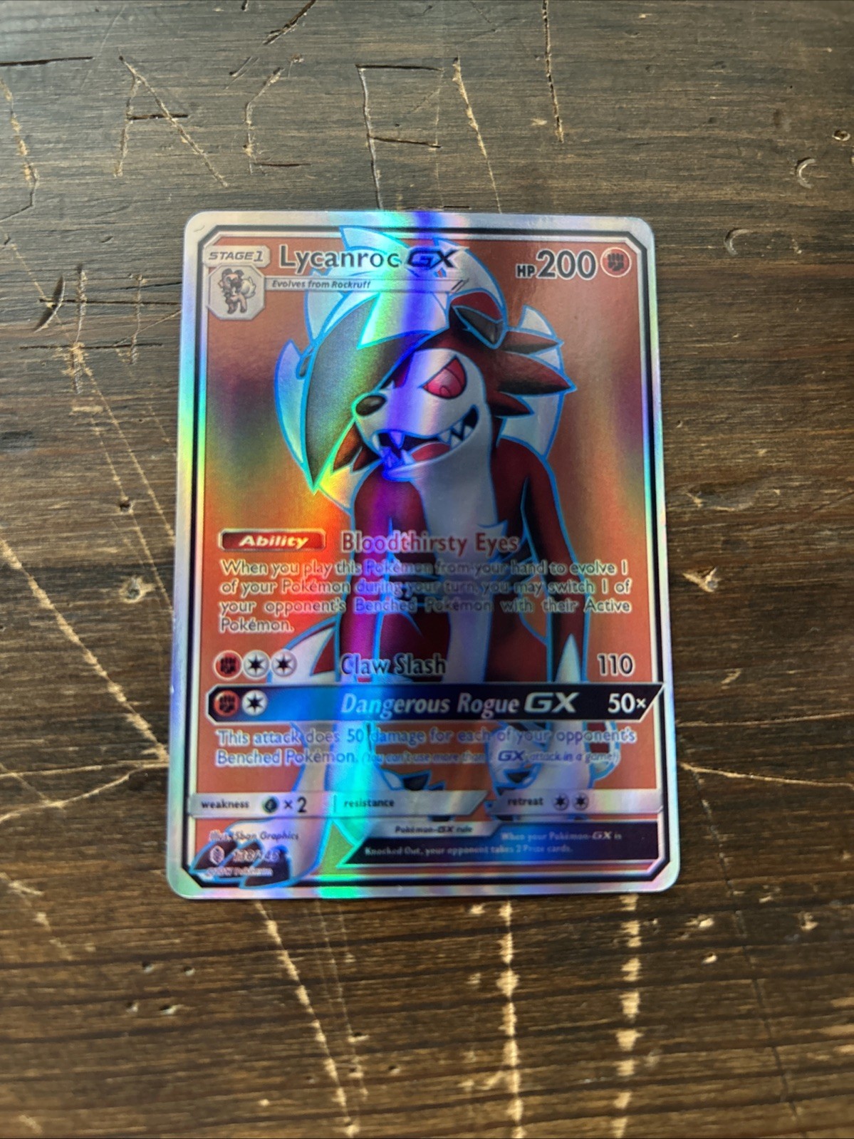Lycanroc GX (Full Art) 138/145 Sm-Guardians Rising Holo