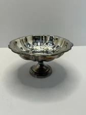 Oneida Silver Candy Dish Wm A Rogers By Oneida Ltd Silversmiths 3" Tall 5.5" 