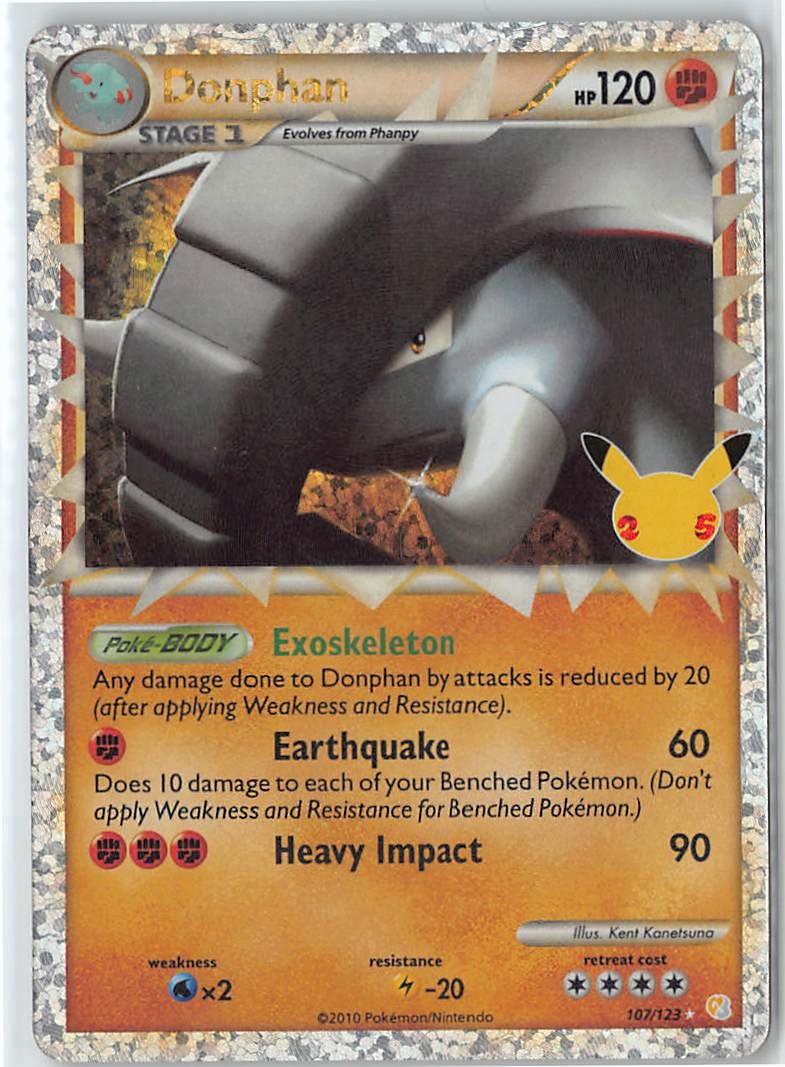 Donphan 107/123 Celebrations: Classic Collection Pokemon Holo NM