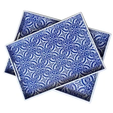 2 Pack Serving Tray with Handles, Rectangular Decorative Trays for Coffee Tab...