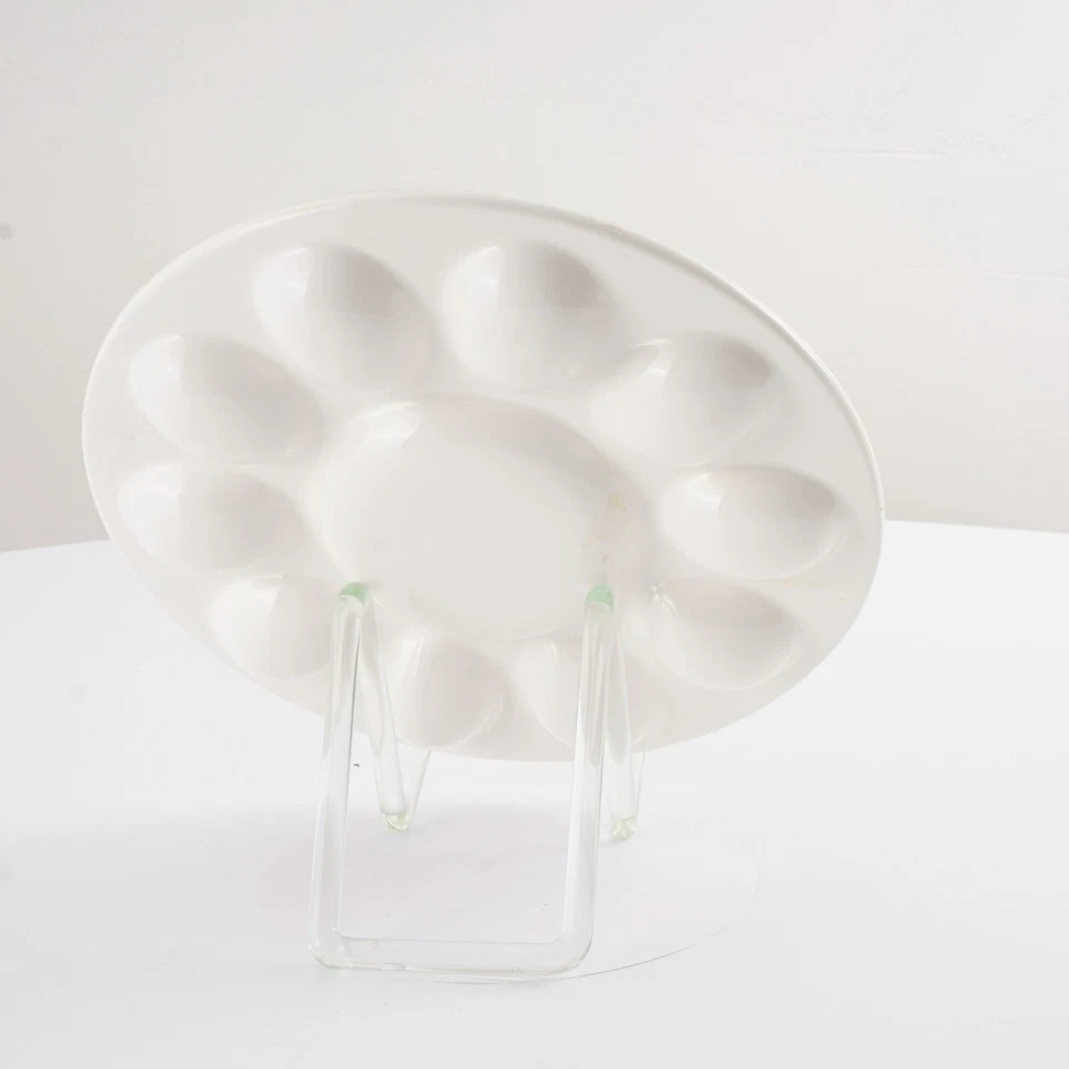 Eierteller, Eierplatte Porzellan für 10 halbe Eier ca. 23 cm D - Bild 4 von 4