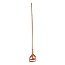 Tough Guy 1Tza9 60" Slide On Wet Mop Handle, Orange, Wood