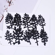 10PCS real Pressed dried Daisy Leaves, Dyed Black Leaf for craft FCD69