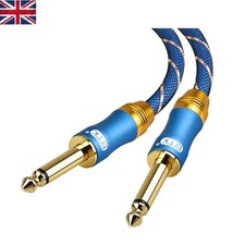 3m Instrument Cable: Professional Grade 6.35mm, Noise Reduction, Braided Design