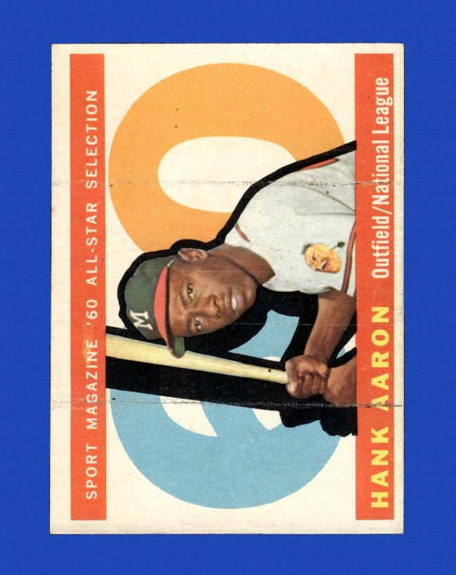 1960 Topps Set-Break #566 Hank Aaron As VG-VGEX (crease) *GMCARDS*