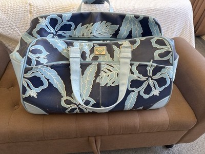 Roxy Y2K Vintage Hawaiian Print Two Piece Luggage Set Blue. In Great Condition