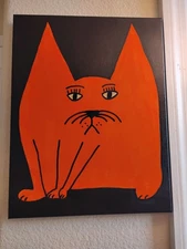 Cat Acrylic Painting