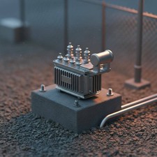 1:64 Scale Transformer Model Resin Material Miniature Substation Model