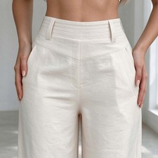 Women's Solid Color High Waist Wide Leg Trousers for Spring Summer Winter