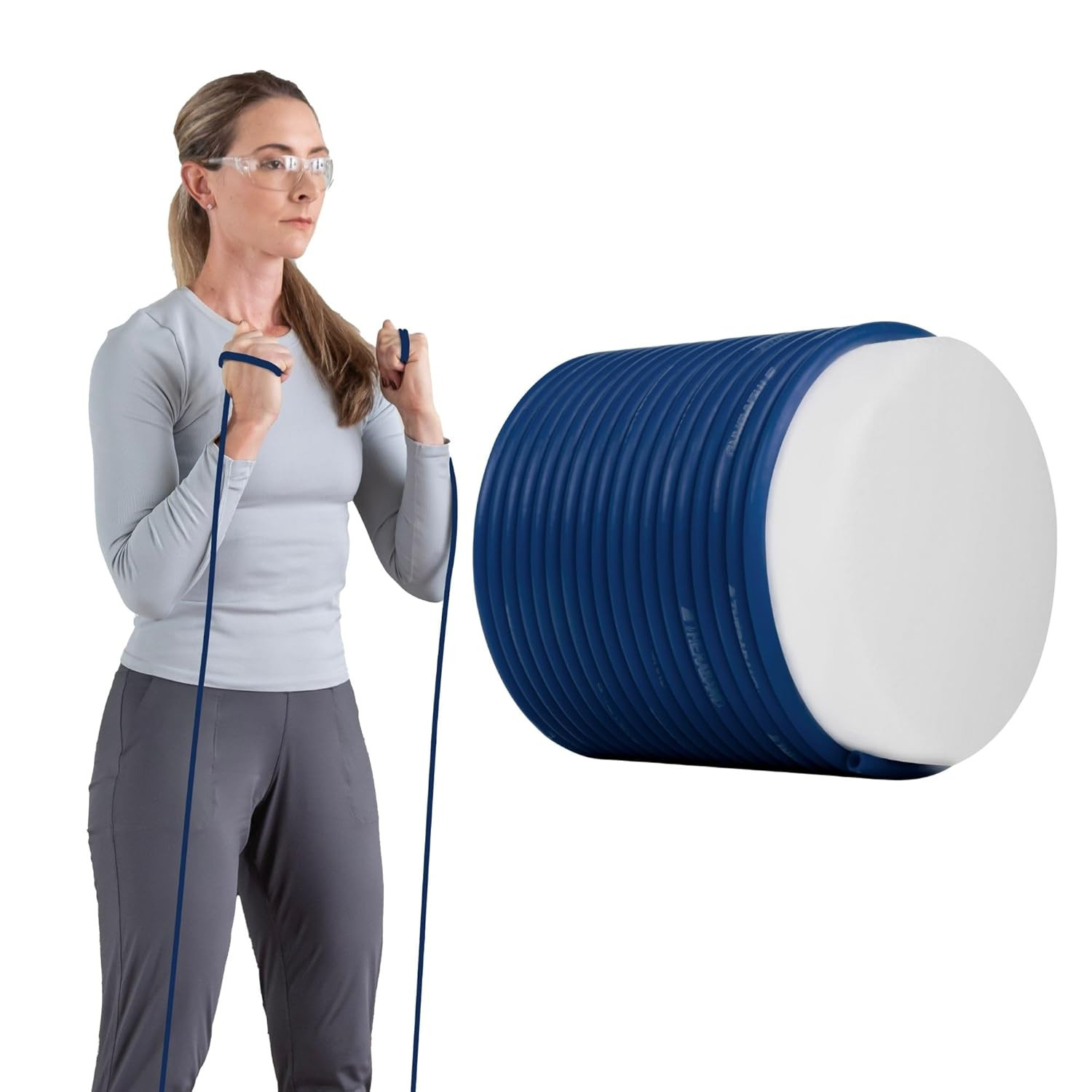 Latex Resistance Tubing, Blue, Extra Heavy, Level 4, 25 Ft Roll, Professional Gr