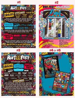 The Riot Fest 20th Anniversary September 19-21 2025 Douglass Park Chicago 18x24''