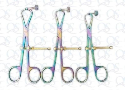 Set of 3 Plate Holding & Drill Guide Forceps Veterinary Orthopedic Instruments