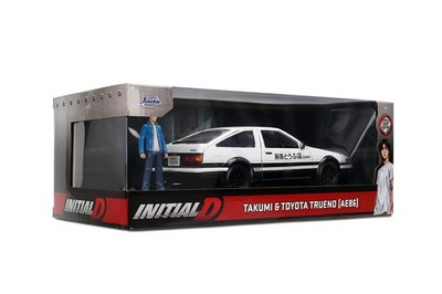 JADA INITIAL D TOYOTA TRUENO AE86 1/24 with TAKUMI FIGURE BLACK